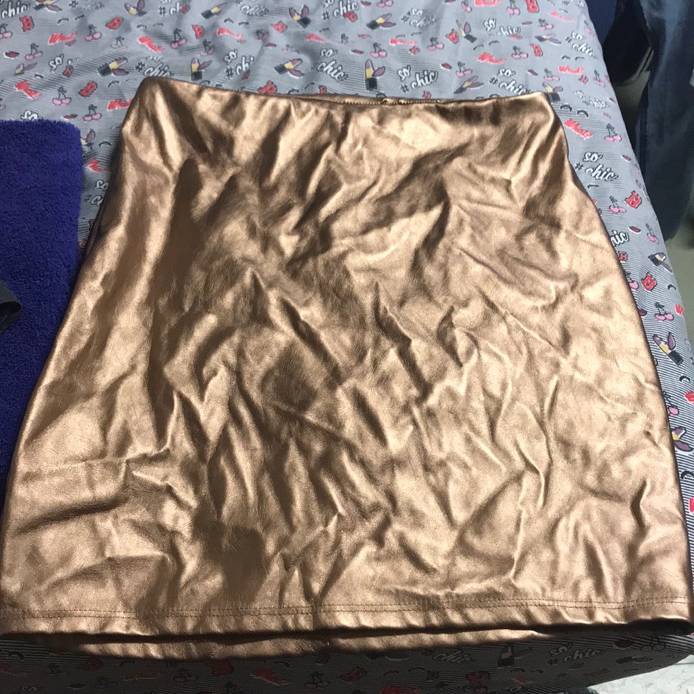 Metallic Mini Skirt